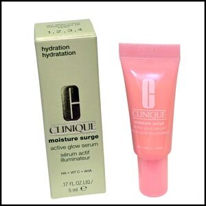 Clinique Moisture Surge Active Glow Serum HA Vit C AHA Hydration 0.17 FL.OZ. 5 M
